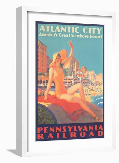 Atlantic City Travel Poster-null-Framed Art Print