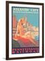 Atlantic City Travel Poster-null-Framed Art Print