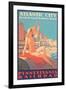 Atlantic City Travel Poster-null-Framed Art Print