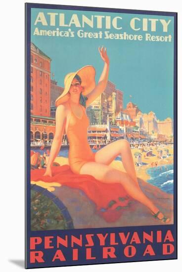 Atlantic City Travel Poster-null-Mounted Art Print