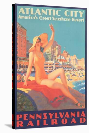 Atlantic City Travel Poster-null-Stretched Canvas