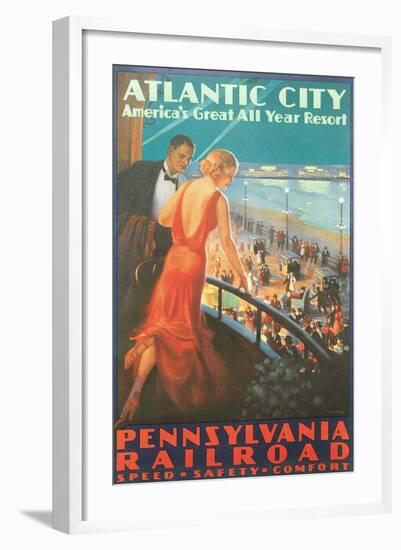 Atlantic City Travel Poster-null-Framed Art Print