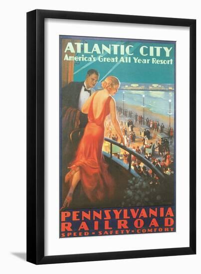 Atlantic City Travel Poster-null-Framed Art Print