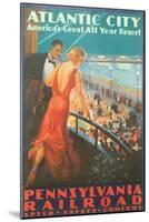 Atlantic City Travel Poster-null-Mounted Art Print