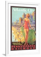 Atlantic City Travel Poster-null-Framed Art Print