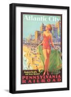 Atlantic City Travel Poster-null-Framed Art Print