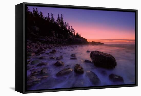 Atlantic Coast Sunrise, Maine, Acadia National Park-Vincent James-Framed Stretched Canvas