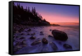 Atlantic Coast Sunrise, Maine, Acadia National Park-Vincent James-Framed Stretched Canvas
