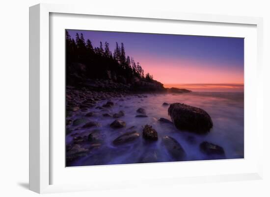 Atlantic Coast Sunrise, Maine, Acadia National Park-Vincent James-Framed Photographic Print