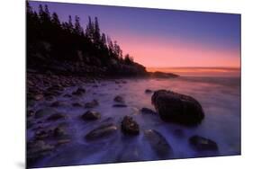 Atlantic Coast Sunrise, Maine, Acadia National Park-Vincent James-Mounted Photographic Print