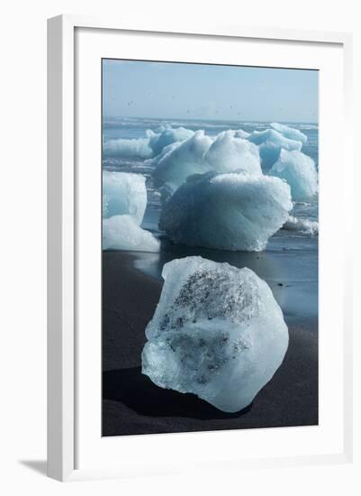 Atlantic Coast with Iceberg Remains at the Jškulsarlon-Catharina Lux-Framed Photographic Print