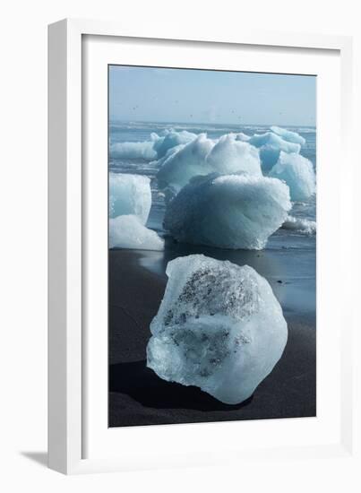 Atlantic Coast with Iceberg Remains at the Jškulsarlon-Catharina Lux-Framed Photographic Print