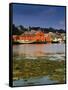 Atlantic Fisheries Museum and Lunenburg Harbor, Lunenburg, Nova Scotia, Canada-Walter Bibikow-Framed Stretched Canvas