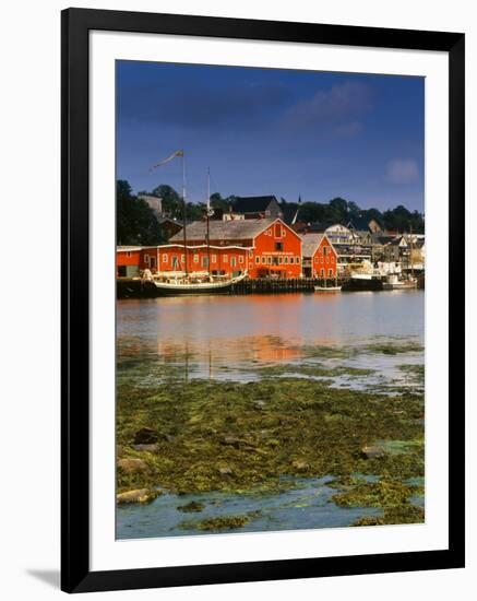 Atlantic Fisheries Museum and Lunenburg Harbor, Lunenburg, Nova Scotia, Canada-Walter Bibikow-Framed Premium Photographic Print