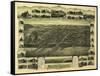 Atlantic Highlands, New Jersey - Panoramic Map-Lantern Press-Framed Stretched Canvas