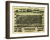 Atlantic Highlands, New Jersey - Panoramic Map-Lantern Press-Framed Art Print