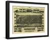 Atlantic Highlands, New Jersey - Panoramic Map-Lantern Press-Framed Art Print