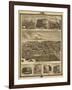 Atlantic, Iowa - Panoramic Map-Lantern Press-Framed Art Print