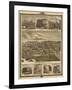 Atlantic, Iowa - Panoramic Map-Lantern Press-Framed Art Print