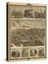 Atlantic, Iowa - Panoramic Map-Lantern Press-Stretched Canvas