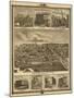 Atlantic, Iowa - Panoramic Map-Lantern Press-Mounted Art Print