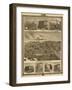 Atlantic, Iowa - Panoramic Map-Lantern Press-Framed Art Print