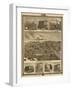 Atlantic, Iowa - Panoramic Map-Lantern Press-Framed Art Print