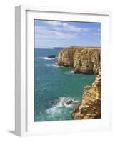 Atlantic Ocean and Cliffs on the Cape St. Vincent Peninsula, Sagres, Algarve, Portugal, Europe-Neale Clarke-Framed Photographic Print