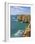 Atlantic Ocean and Cliffs on the Cape St. Vincent Peninsula, Sagres, Algarve, Portugal, Europe-Neale Clarke-Framed Photographic Print