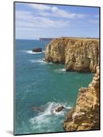 Atlantic Ocean and Cliffs on the Cape St. Vincent Peninsula, Sagres, Algarve, Portugal, Europe-Neale Clarke-Mounted Photographic Print