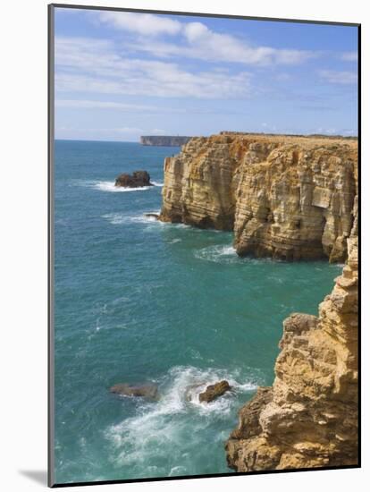 Atlantic Ocean and Cliffs on the Cape St. Vincent Peninsula, Sagres, Algarve, Portugal, Europe-Neale Clarke-Mounted Photographic Print