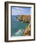 Atlantic Ocean and Cliffs on the Cape St. Vincent Peninsula, Sagres, Algarve, Portugal, Europe-Neale Clarke-Framed Photographic Print