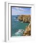 Atlantic Ocean and Cliffs on the Cape St. Vincent Peninsula, Sagres, Algarve, Portugal, Europe-Neale Clarke-Framed Photographic Print