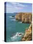 Atlantic Ocean and Cliffs on the Cape St. Vincent Peninsula, Sagres, Algarve, Portugal, Europe-Neale Clarke-Stretched Canvas