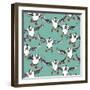 Atlantic Puffins Mint-Sharon Turner-Framed Art Print