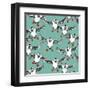 Atlantic Puffins Mint-Sharon Turner-Framed Art Print