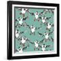 Atlantic Puffins Mint-Sharon Turner-Framed Art Print