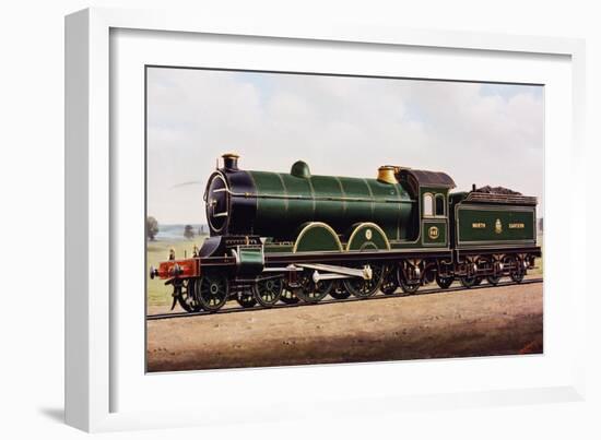 Atlantic Steam Locomotive-null-Framed Premium Giclee Print