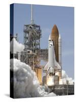 Atlantis' Twin Solid Rocket Boosters Ignite-Stocktrek Images-Stretched Canvas