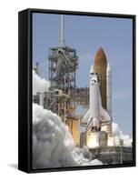 Atlantis' Twin Solid Rocket Boosters Ignite-Stocktrek Images-Framed Stretched Canvas