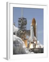 Atlantis' Twin Solid Rocket Boosters Ignite-Stocktrek Images-Framed Premium Photographic Print