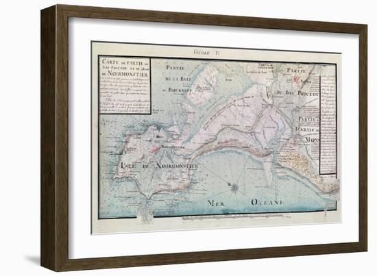 Atlas 131 H.Fol 71 Map of Part of Bas-Poitou and the Ile De Noirmoutier, 1703-Claude Masse-Framed Giclee Print