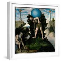 Atlas and Hercules (From the Labours of Hercule)-Lucas Cranach the Elder-Framed Giclee Print