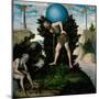 Atlas and Hercules (From the Labours of Hercule)-Lucas Cranach the Elder-Mounted Giclee Print