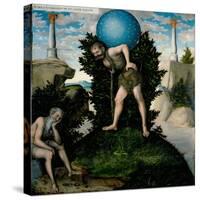 Atlas and Hercules (From the Labours of Hercule)-Lucas Cranach the Elder-Stretched Canvas