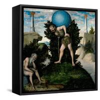 Atlas and Hercules (From the Labours of Hercule)-Lucas Cranach the Elder-Framed Stretched Canvas