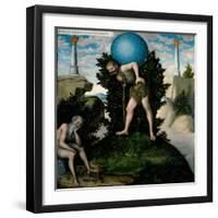 Atlas and Hercules (From the Labours of Hercule)-Lucas Cranach the Elder-Framed Giclee Print