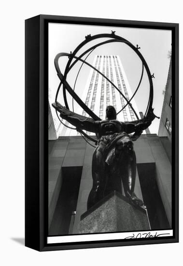 Atlas at Rockefeller Center-Laura Denardo-Framed Stretched Canvas