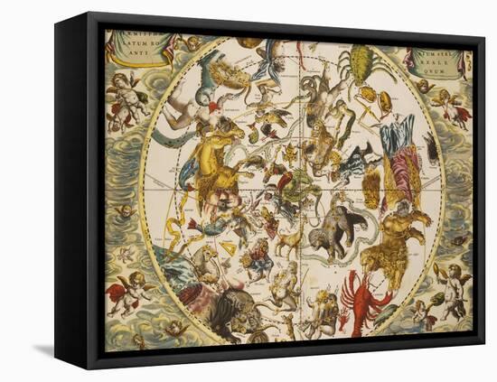 Atlas Coelestis Seu Harmonia Macrocosmica, 18th Century-Andreas Cellarius-Framed Stretched Canvas