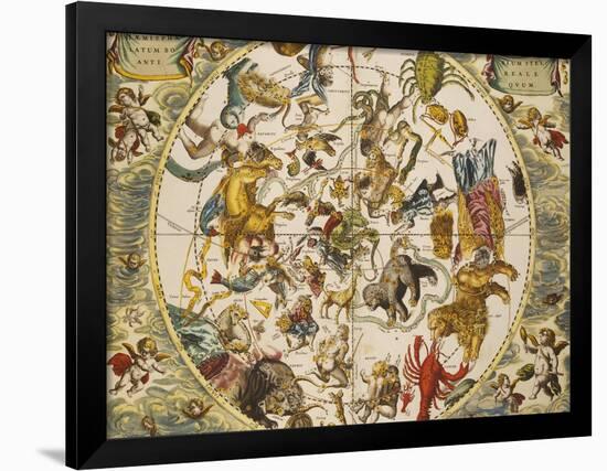 Atlas Coelestis Seu Harmonia Macrocosmica, 18th Century-Andreas Cellarius-Framed Giclee Print